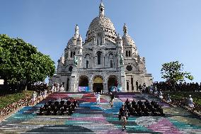 Paris 2024 - Olympic Torch Relay At Sacre-Coeur - Paris