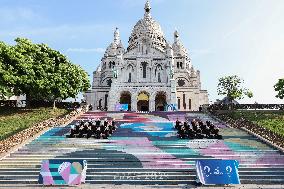 Paris 2024 - Olympic Torch Relay At Sacre-Coeur - Paris