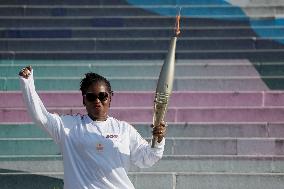 Paris 2024 - Olympic Torch Relay At Sacre-Coeur - Paris