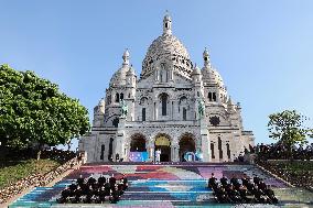 Paris 2024 - Olympic Torch Relay At Sacre-Coeur - Paris