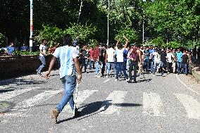 Clash Between Quota Protesters In Dhaka