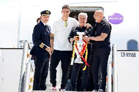 Euro 2024 Winner Spanish Team Arriving At Madrid Airport