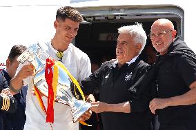 Euro 2024 Winner Spanish Team Arriving At Madrid Airport