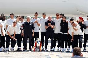 Euro 2024 Winner Spanish Team Arriving At Madrid Airport