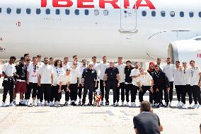 Euro 2024 Winner Spanish Team Arriving At Madrid Airport