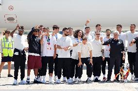 Euro 2024 Winner Spanish Team Arriving At Madrid Airport