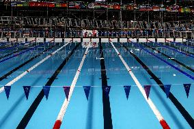 Gabriel Attal on visit at Paris La Defense Arena - Nanterre