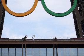 Olympic Torch Relay on the Eiffel Tower - Paris