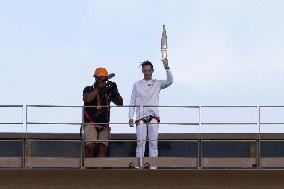 Olympic Torch Relay on the Eiffel Tower - Paris