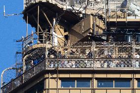 Olympic Torch Relay on the Eiffel Tower - Paris