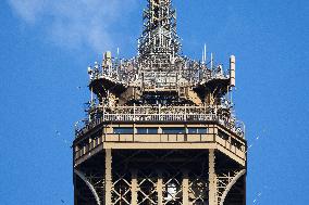 Olympic Torch Relay on the Eiffel Tower - Paris