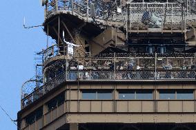 Olympic Torch Relay on the Eiffel Tower - Paris