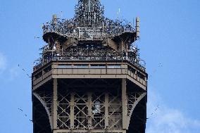 Olympic Torch Relay on the Eiffel Tower - Paris