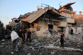 MIDEAST-GAZA-AL-MAGHAZI REFUGEE CAMP-ISRAELI AIRSTRAKE