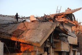 MIDEAST-GAZA-AL-MAGHAZI REFUGEE CAMP-ISRAELI AIRSTRAKE