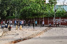 Clash Between Quota Protesters In Dhaka.