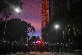 Clash Between Quota Protesters In Dhaka.