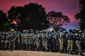 Clash Between Quota Protesters In Dhaka.