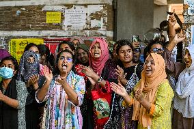 Clash Between Quota Protesters In Dhaka.