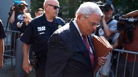 New Jersey Senator Menendez Appears In Court For Federal Bribery Charges