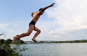 People Cool Off in Liuhzou