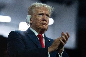 Trump Appears With Bandaged Ear At RNC - Milwaukee