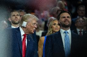 Trump Appears With Bandaged Ear At RNC - Milwaukee