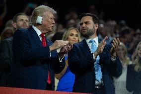 Trump Appears With Bandaged Ear At RNC - Milwaukee