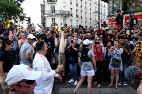 Paris 2024 - Olympic Games Torch Relay At Belleville - Paris