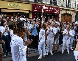 Paris 2024 - Olympic Games Torch Relay At Belleville - Paris