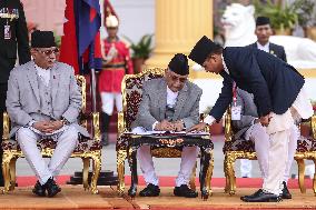 KP Sharma Oli Sworn-in As Nepali Prime Minister For Fourth Time