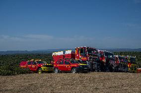 Bouches-Du-Rhone Firefighters Training In Coudoux