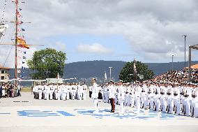 Royals Preside Over The Ceremony Of Delivery Of Royal Dispatches To The New Navy Officers In Marin