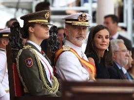 Royals Preside Over The Ceremony Of Delivery Of Royal Dispatches To The New Navy Officers In Marin