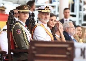 Royals Preside Over The Ceremony Of Delivery Of Royal Dispatches To The New Navy Officers In Marin