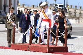 Royals Preside Over The Ceremony Of Delivery Of Royal Dispatches To The New Navy Officers In Marin