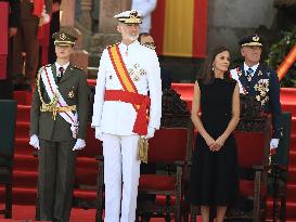 Royals Preside Over The Ceremony Of Delivery Of Royal Dispatches To The New Navy Officers In Marin