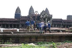 CAMBODIA-SIEM REAP-ANGKOR WAT-RESTORATION