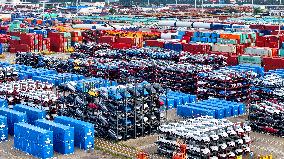 Vehicles Export at Taicang Port in Suzhou