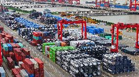 Vehicles Export at Taicang Port in Suzhou