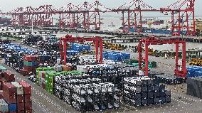 Vehicles Export at Taicang Port in Suzhou