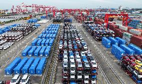 Vehicles Export at Taicang Port in Suzhou