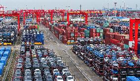 Vehicles Export at Taicang Port in Suzhou