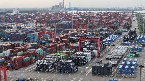 Vehicles Export at Taicang Port in Suzhou