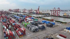 Vehicles Export at Taicang Port in Suzhou