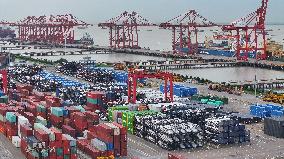 Vehicles Export at Taicang Port in Suzhou