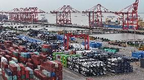 Vehicles Export at Taicang Port in Suzhou