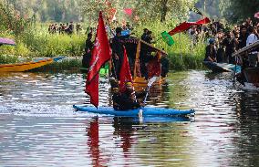 Muharram Procession On Boats In Kashmir