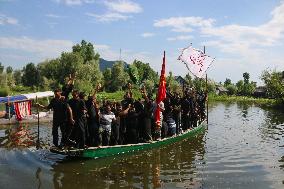 Muharram Procession On Boats In Kashmir