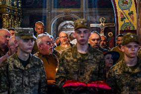 Funeral Ceremony For Mykola Kokhanivskyi, Commander Of The OUN (Organisation Of Ukrainian Nationalists) Volunteer Battalion,  In